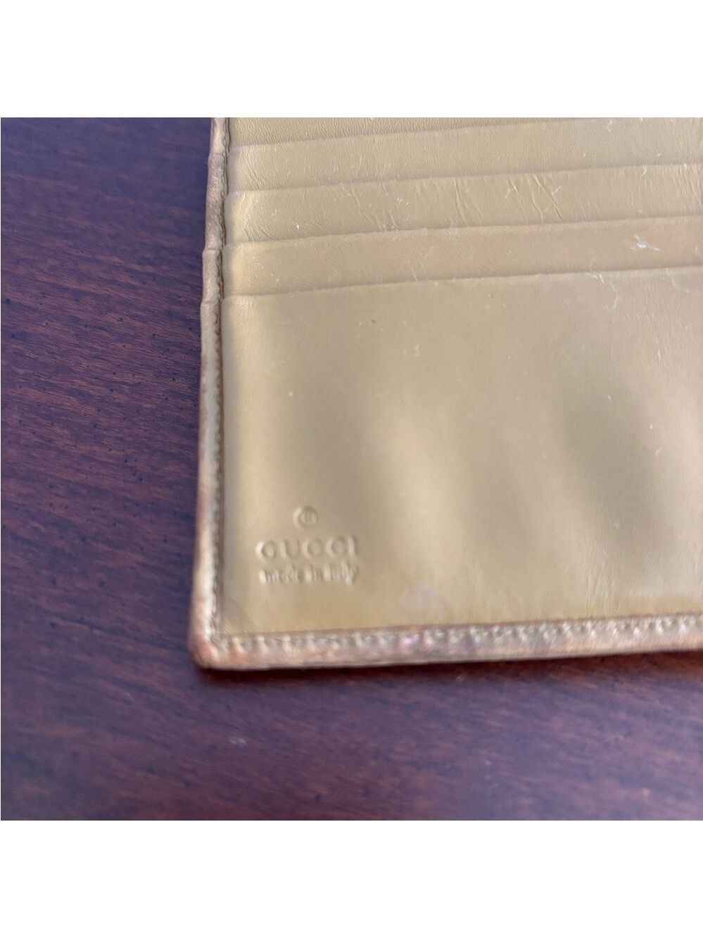 Gucci Jackie Bifold Wallet Pink Suede Leather/Tan | Authentic Preowned - Picture 7 of 7